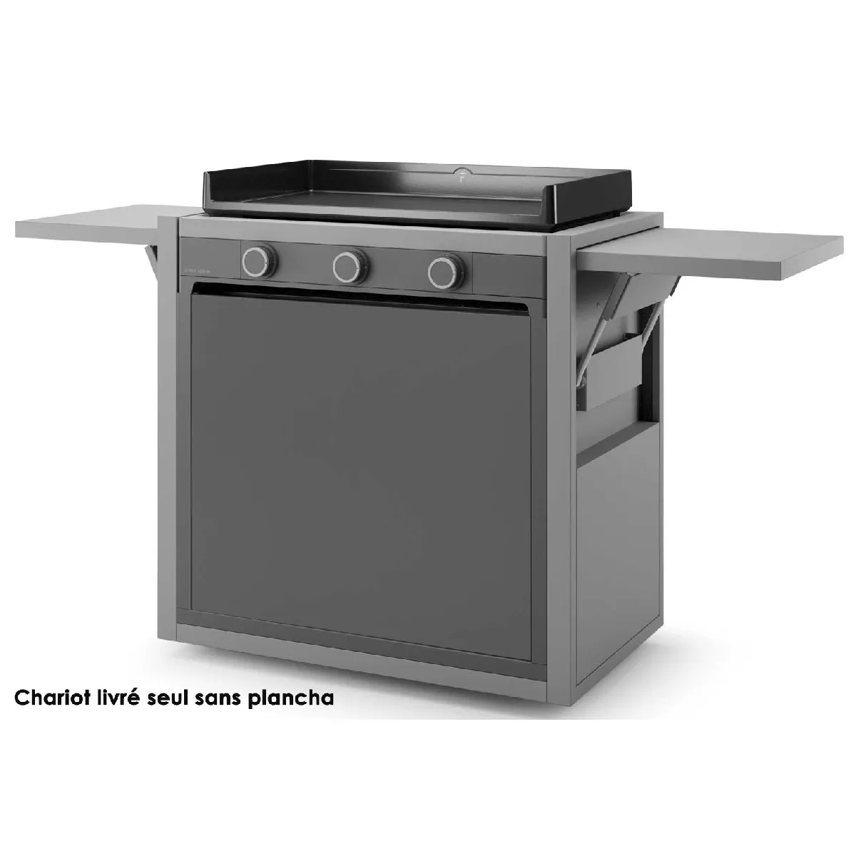 Forge Adour Gris Chariot Pour Plancha - Chmaf75
