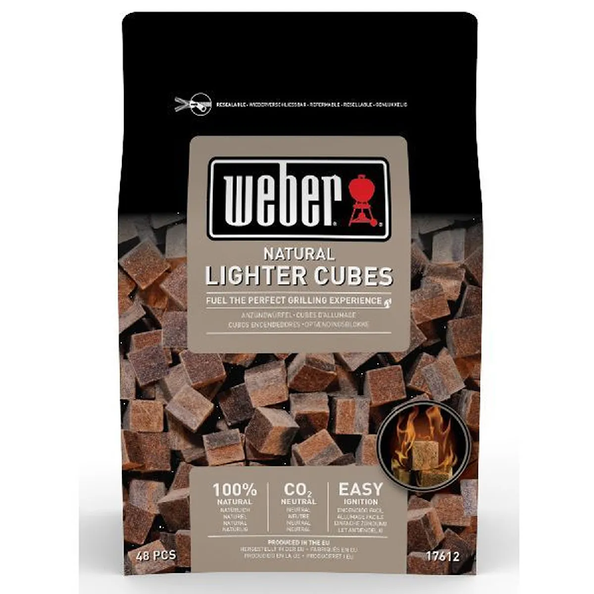 Boîte de 48 cubes allumes feu naturels - 17612 - WEBER