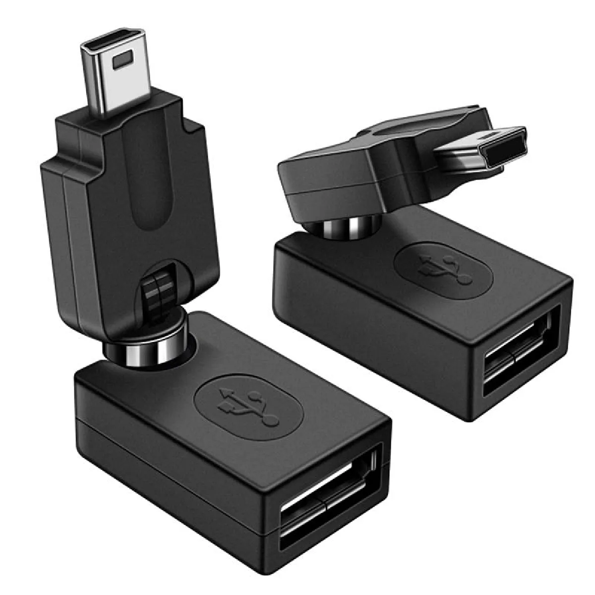 Yonis Adaptateur Usb Vers Mini-Usb Mâle Rotatif À 360°