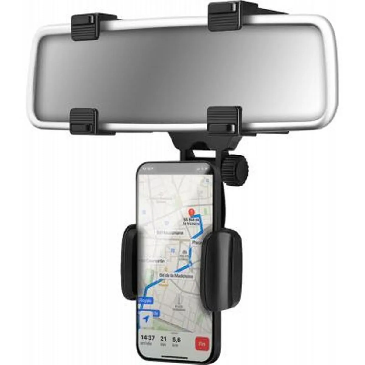 Bigben Noir Connected Support Voiture Rotatif À 360°