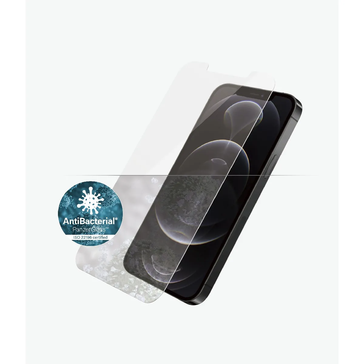 Panzerglass Noir Protection D'écran Antibactérienne En Verre Trempé Pour Iphone 12/12 Pro