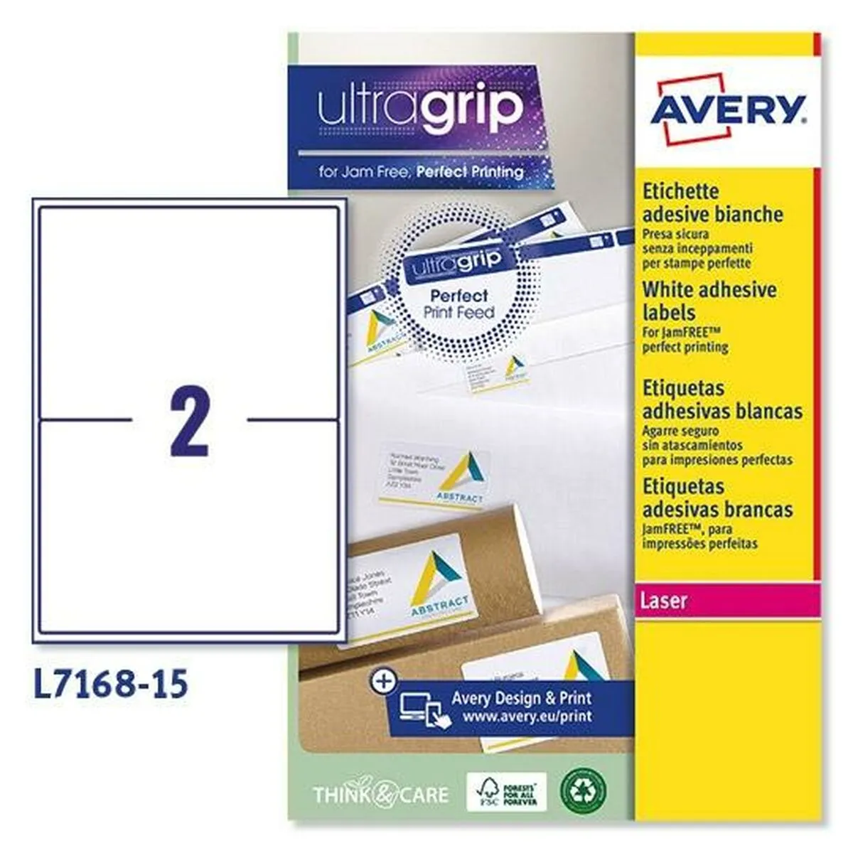 AVERY &Eacute;tiquettes  L7168 Blanc