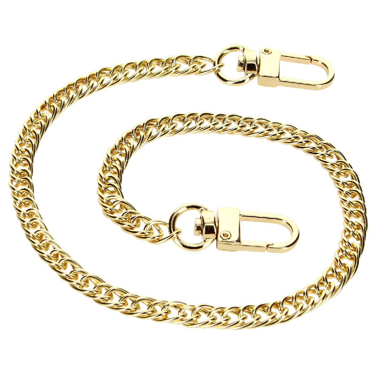 Bijou de Téléphone Chaîne Maille Tressée Métallique 40cm Doré