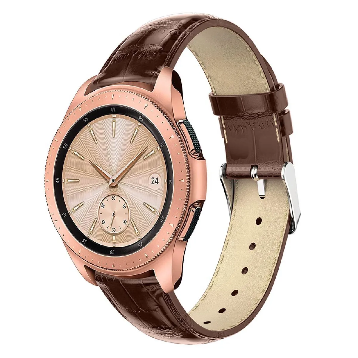 Bracelet cuir crocodile Samsung Galaxy Watch 42mm