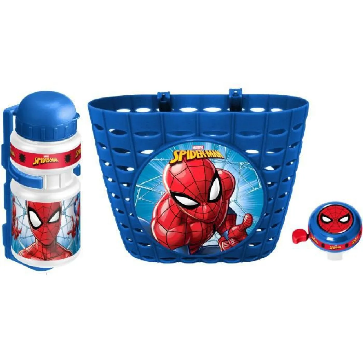Disney Spider Man Set Corbeille + Bidon + Sonnette