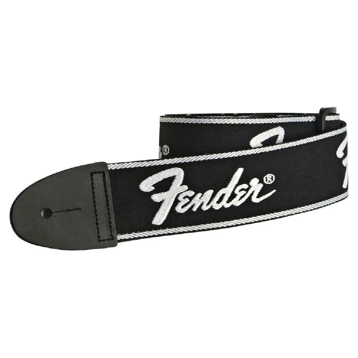 Fender Running Logo Strap, Black Sangles Et Courroies - Image 4