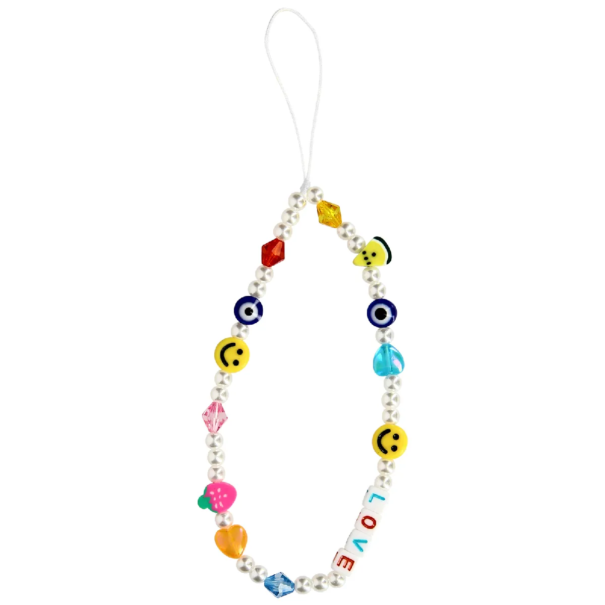 Bijou de Téléphone 25 cm Lettre Love et Emojis Pratique Multicolore