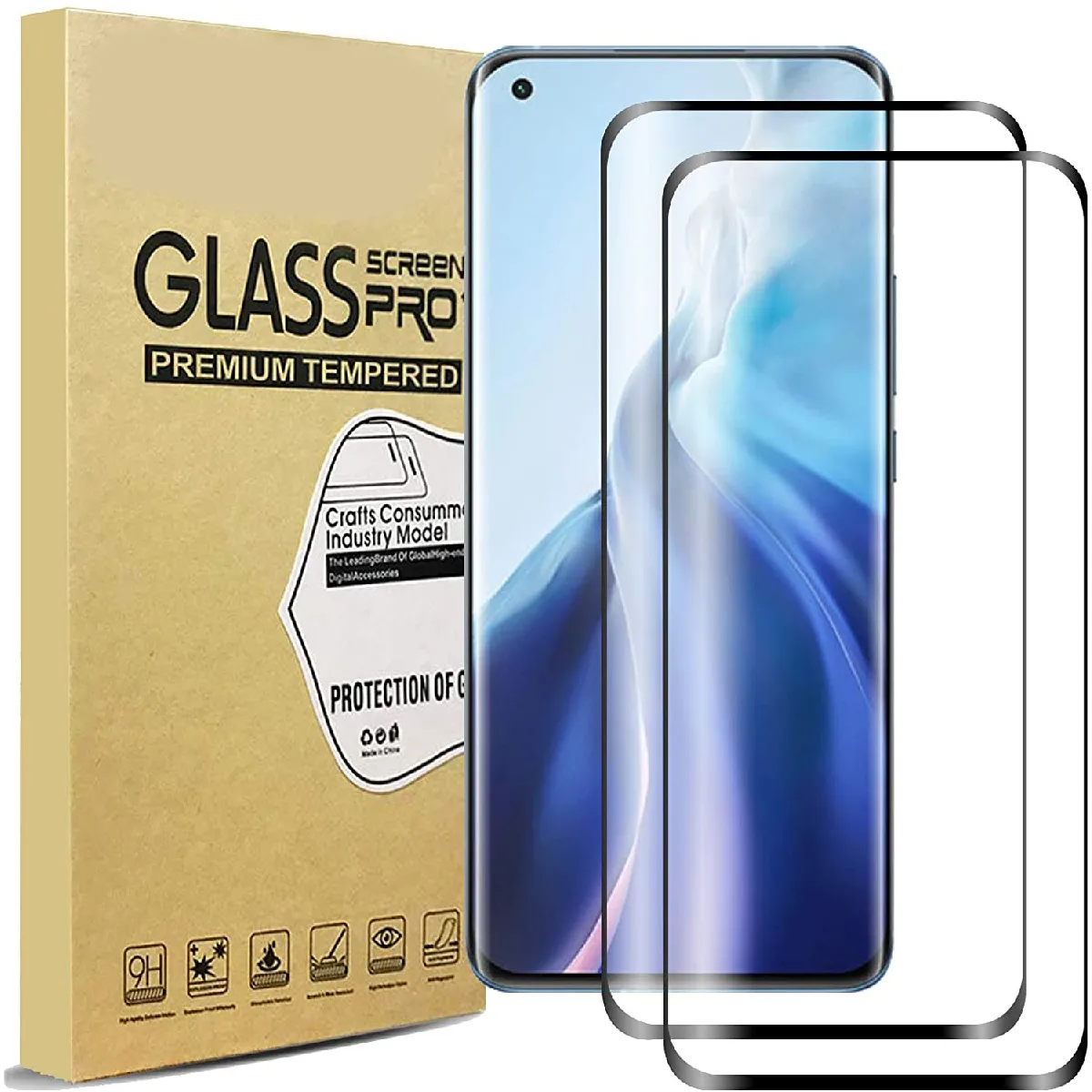Little Boutik Protection D'écran En Verre Trempé Pour Xiaomi Mi 11 - 2 Pièces