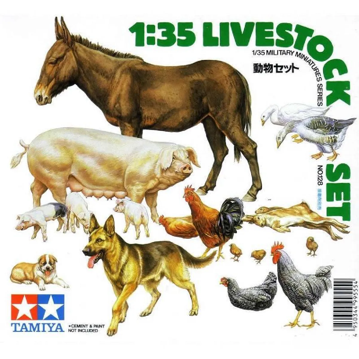 Tamiya 1/35 Maquette Plastique Miniature Militaire N°128 Ensemble Animal - Image 5