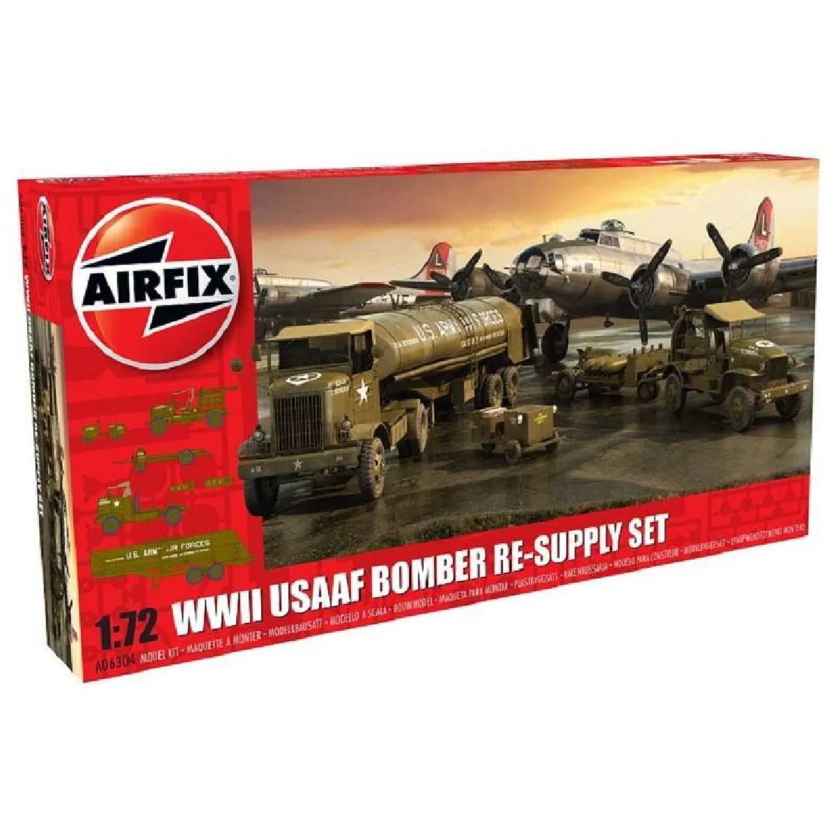 USAAF BOMBER RE-SUPPLY SET WWII - AIRFIX 1/72 PLASTIC KIT - Image 4
