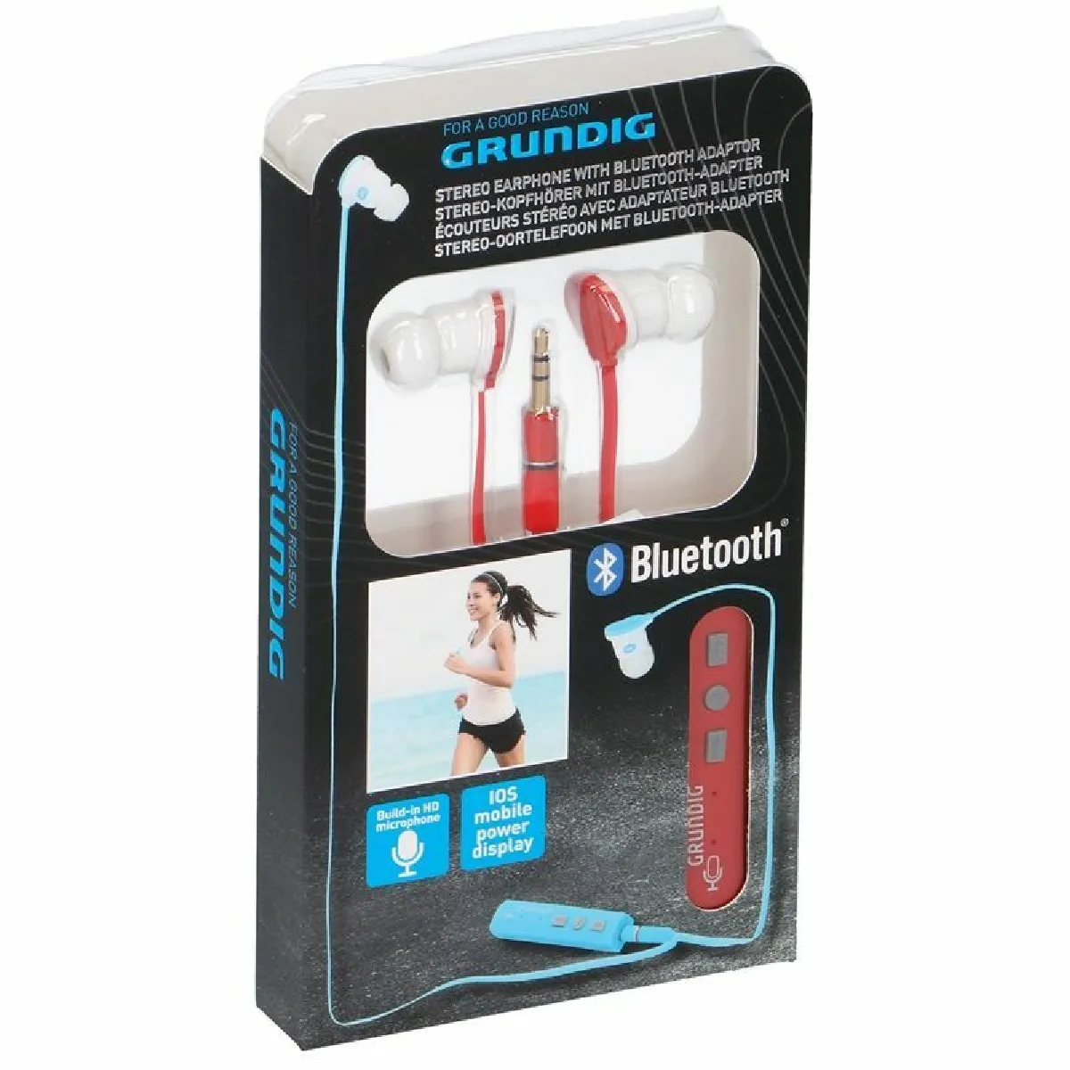 GRUNDIG Écouteurs avec adaptateur Bluetooth