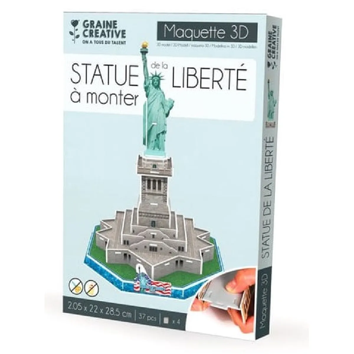 Graine Creative Rose Puzzle Maquette Statue De La Liberté - Créez Votre Chef-D'œuvre - Neuf - Image 4