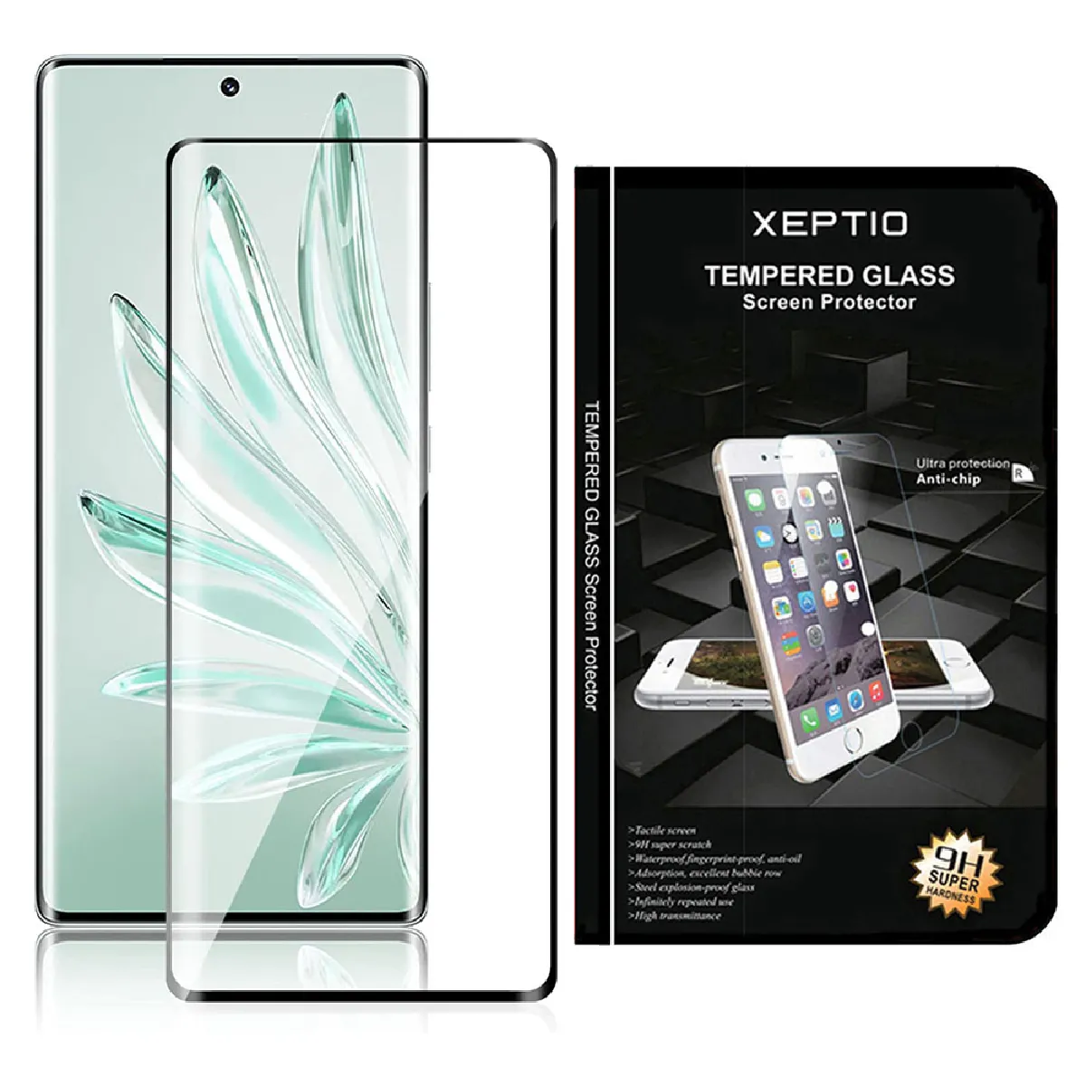 Xeptio Noir Protection Écran En Verre Trempé Pour Honor 70 5G