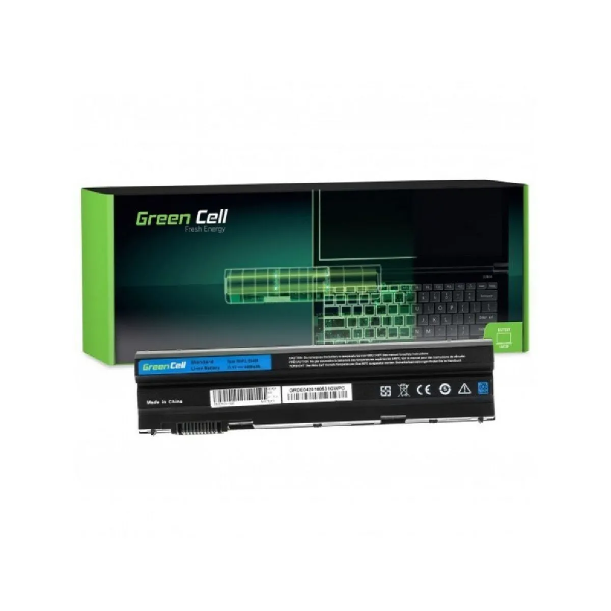 Green Noir Batterie Pc Portable Lithium-Ion De04 Pour Dell - 4400 Mah