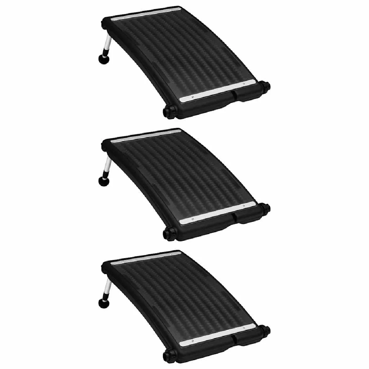 vidaXL Panneaux de chauffage solaire de piscine courbés 3pcs 72 5x46cm - vue 2
