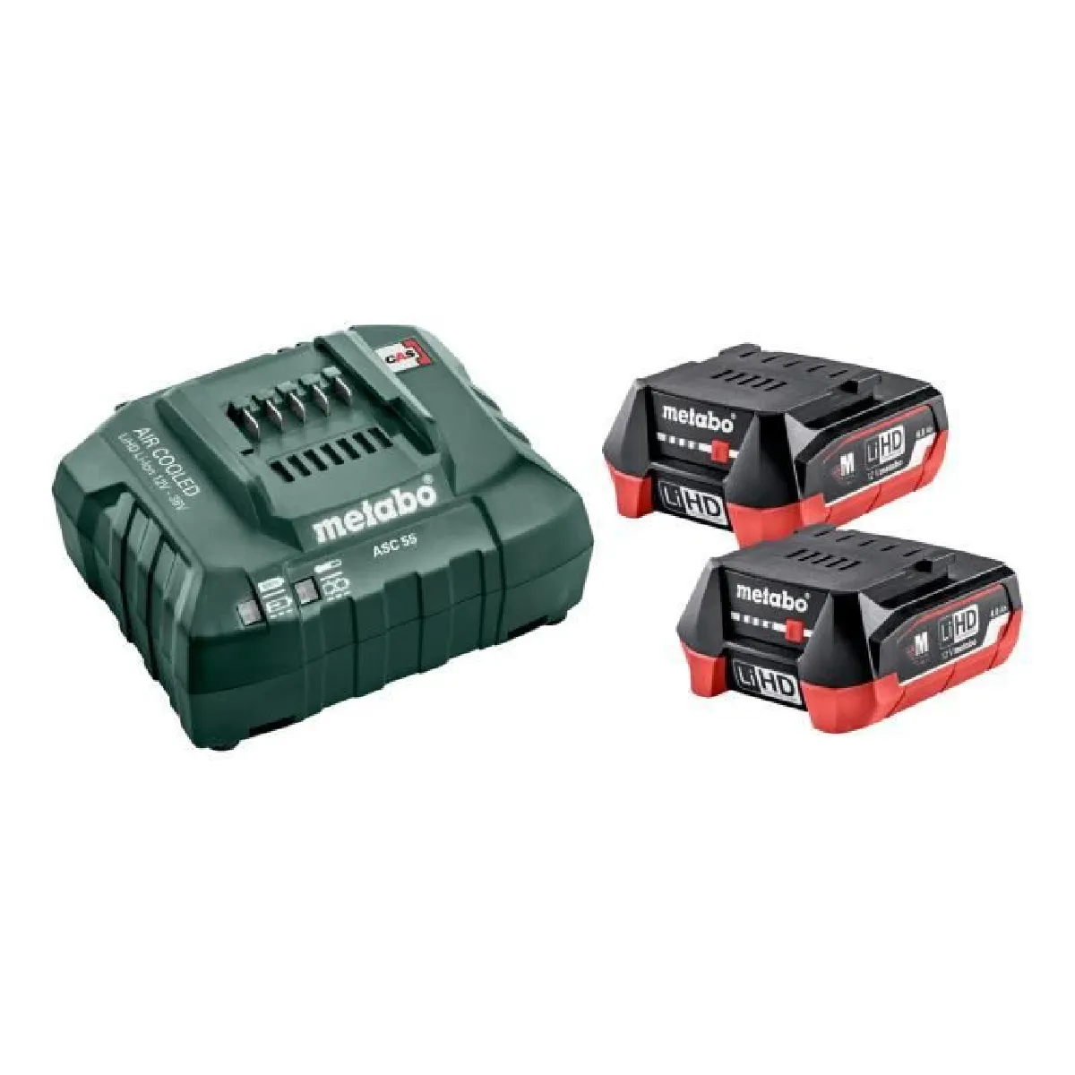 Metabo Asc 55 Kit 2 Batteries Et Chargeur - 12 V - 4 Ah