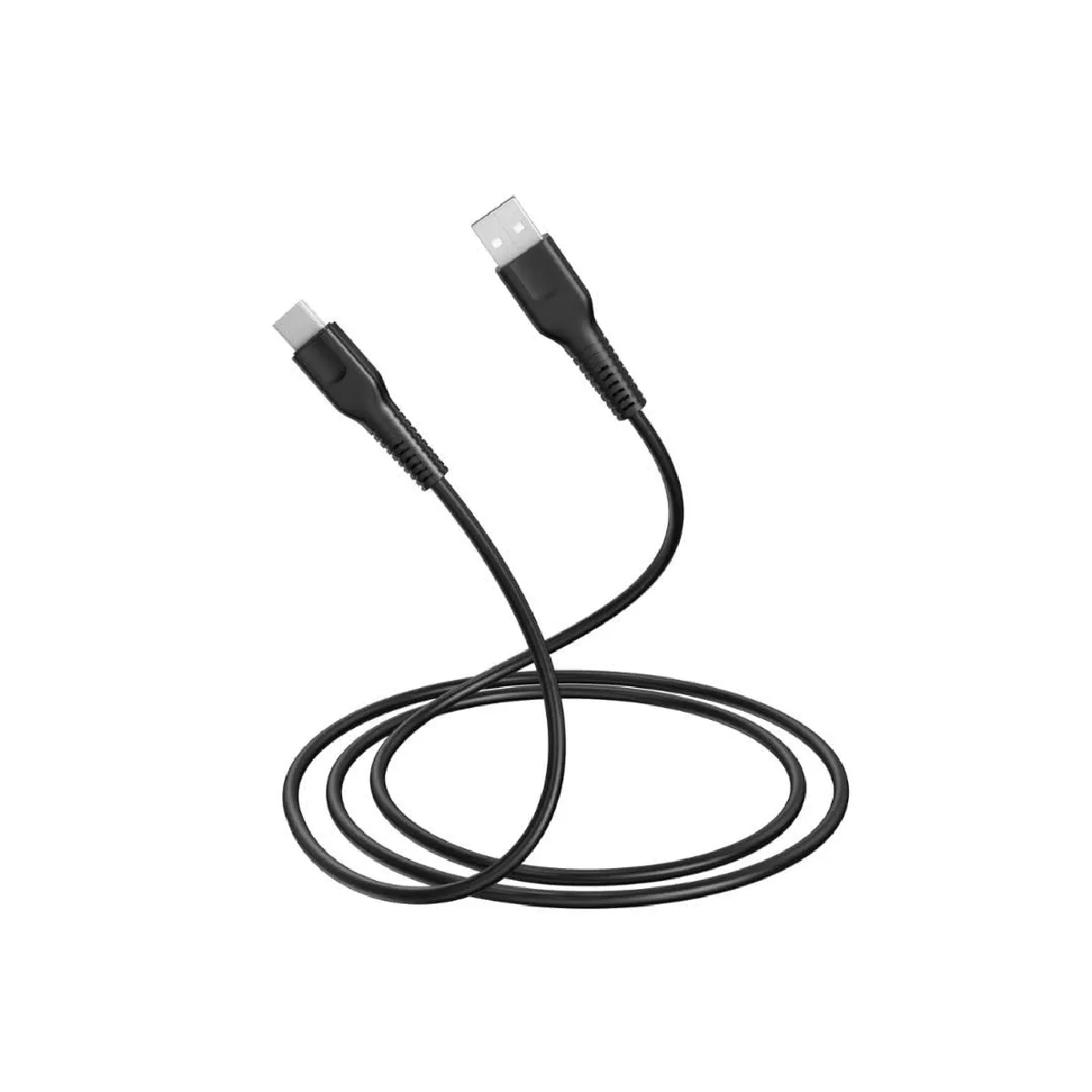 D2 Diffusion Noir Câble Usb A/Usb-C 2.0 Male/Male - 15W - Longueur 1.50M - En Sachet - Neuf - Image 4