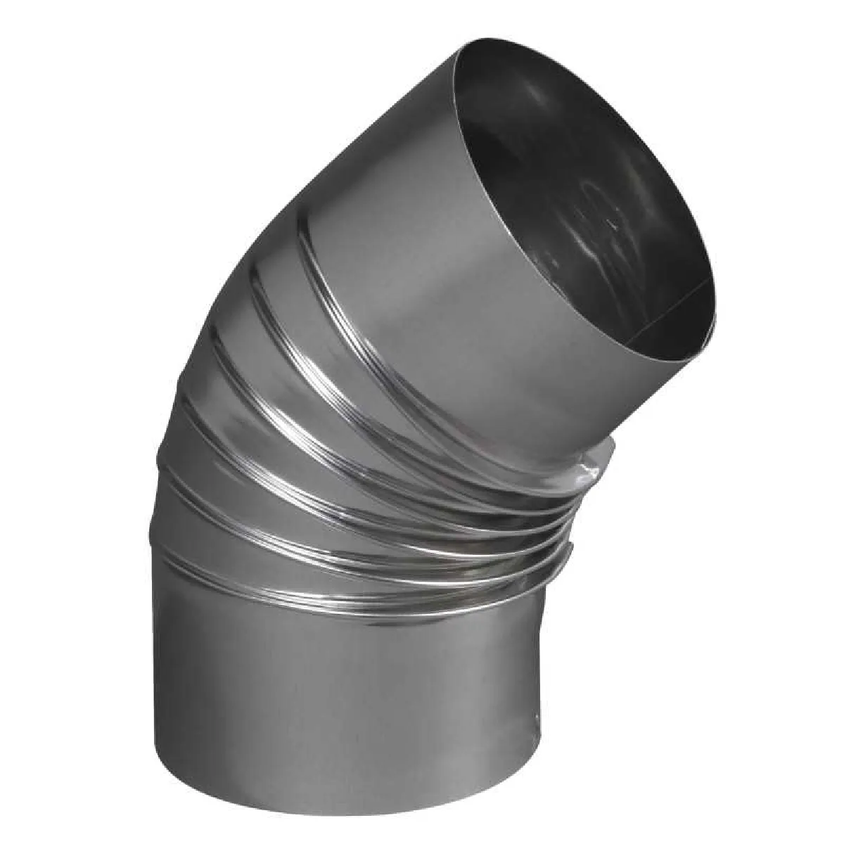 TEN - Coude Plissé 45° - Aluminium - 125 mm - Image 2