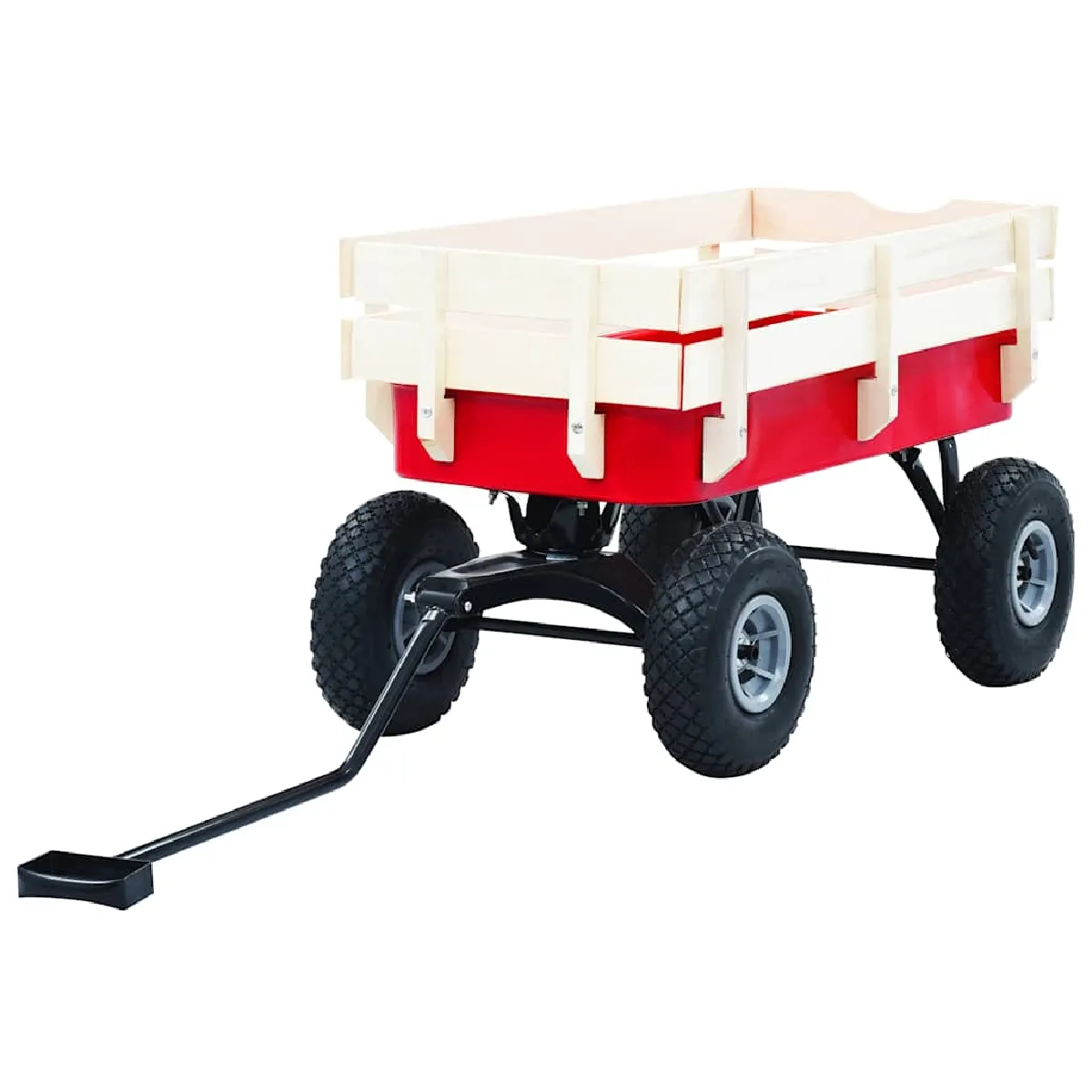 VIDAXL - Chariot à main - 150 kg - Grand - Rouge - Image 3