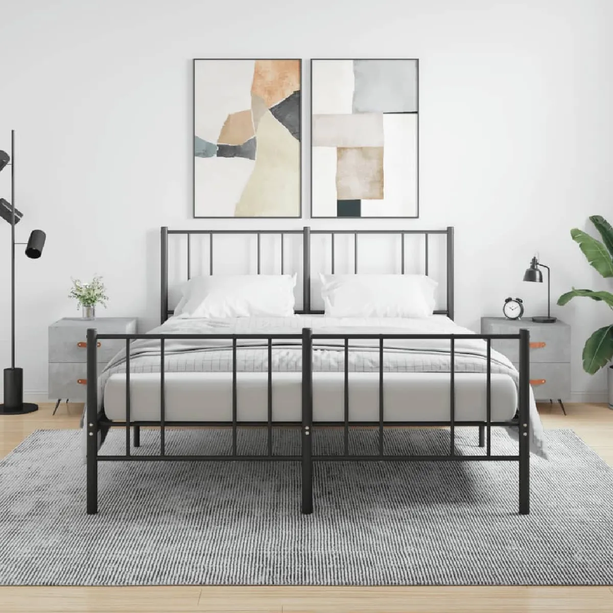 vidaXL Tables de chevet béton - vue 9