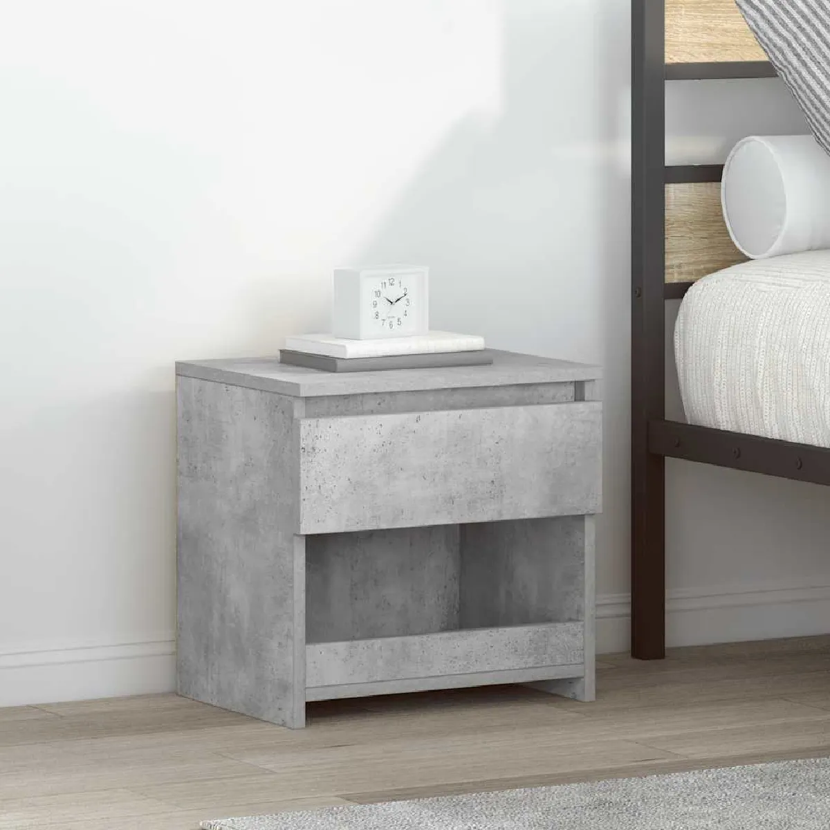 VIDAXL - Table de chevet - Gris béton - 40x30x39 cm - Lot de 2 - Image 3