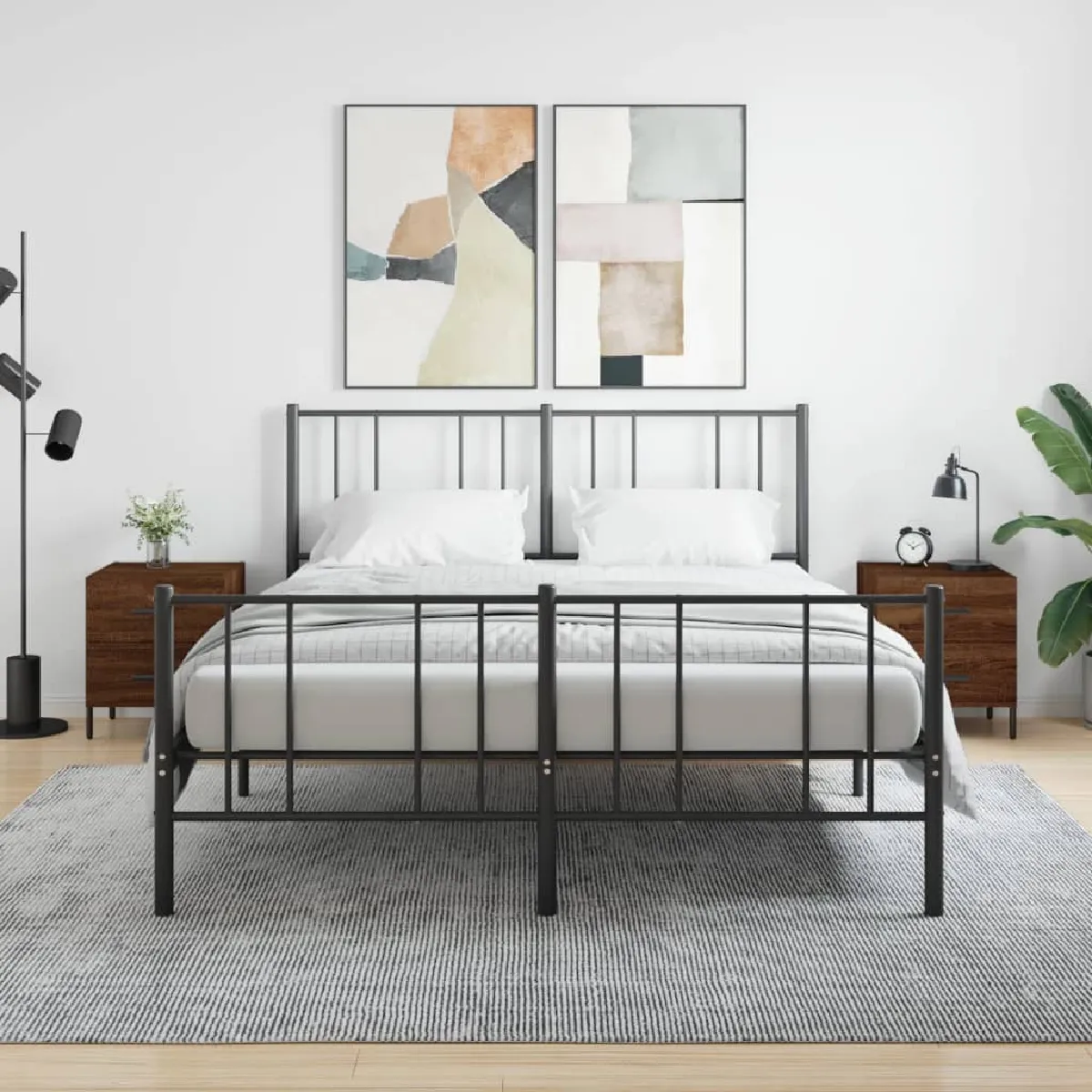 vidaXL Tables de chevet 2pcs Chêne - vue 2