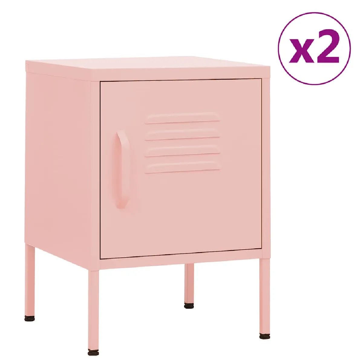 vidaXL Tables de chevet rose