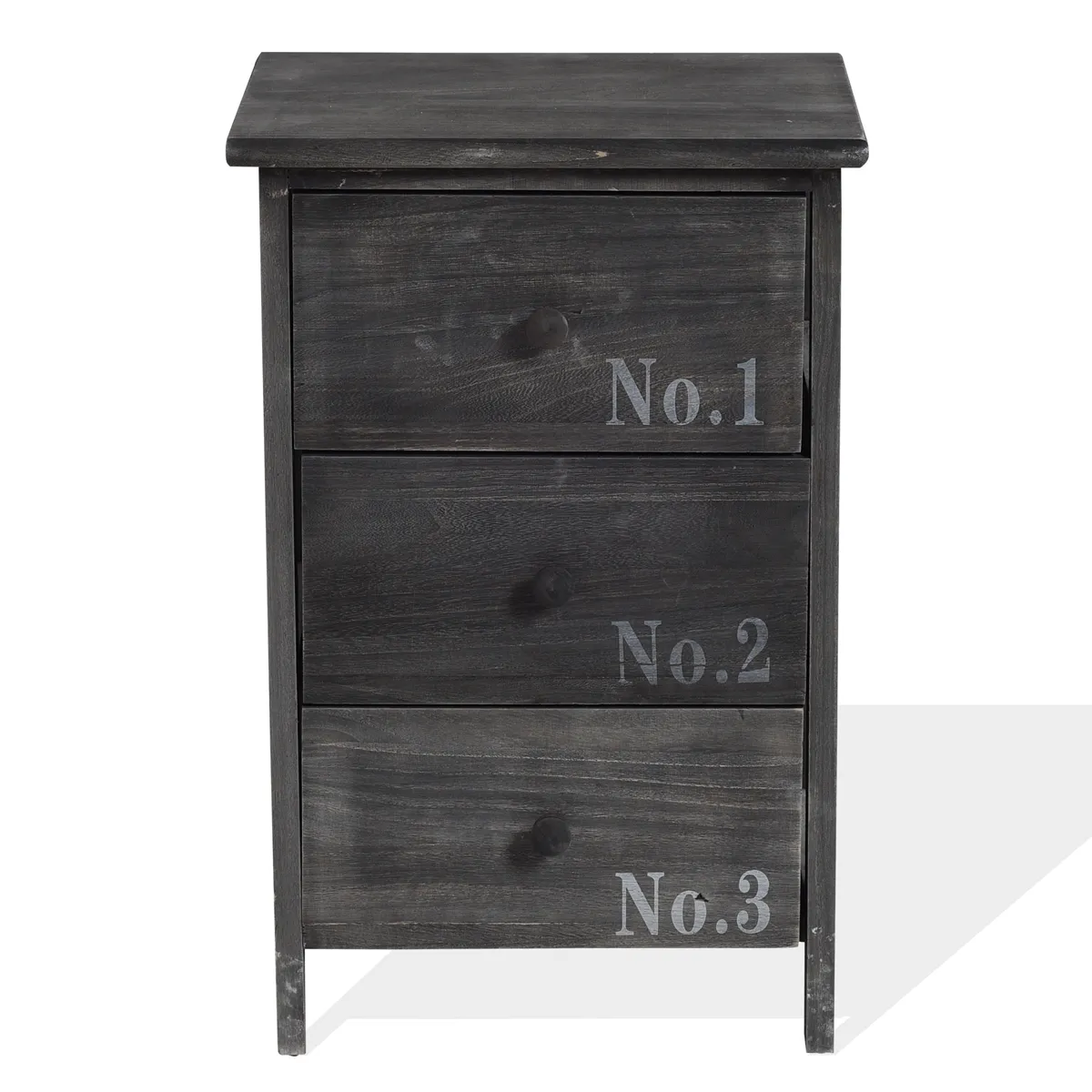 Mobili Rebecca Commode Table de chevet Gris Vintage Mobili Rebecca Commode Table de chevet Gris Vintage