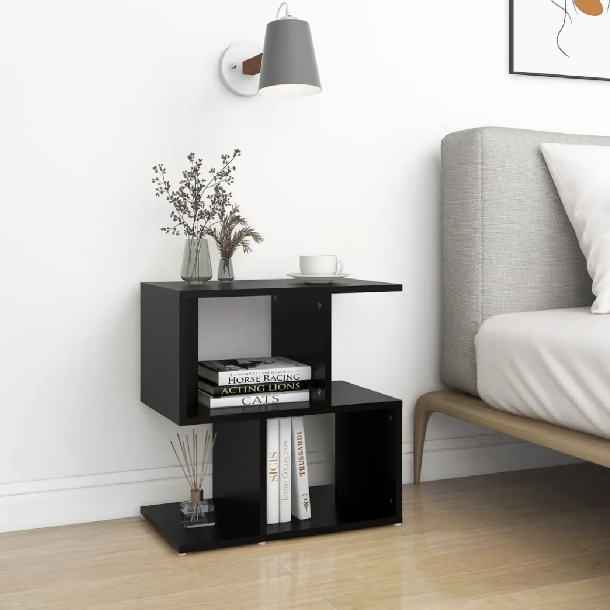 Vidaxl Table de Chevet - Noir