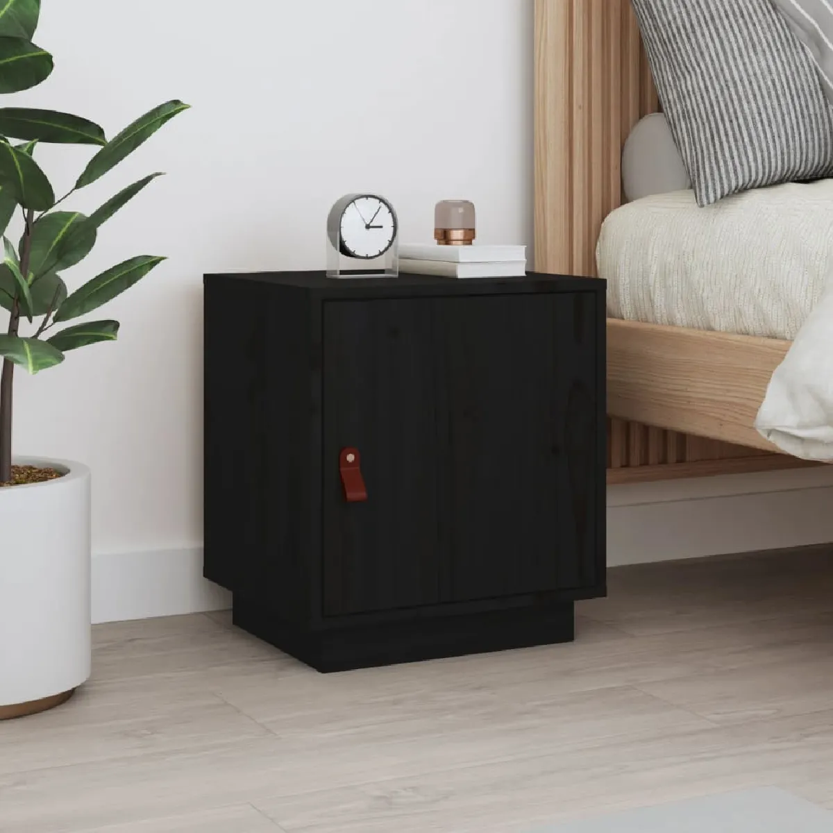 VidaXL Table de chevet Jaune moutarde - vue 10