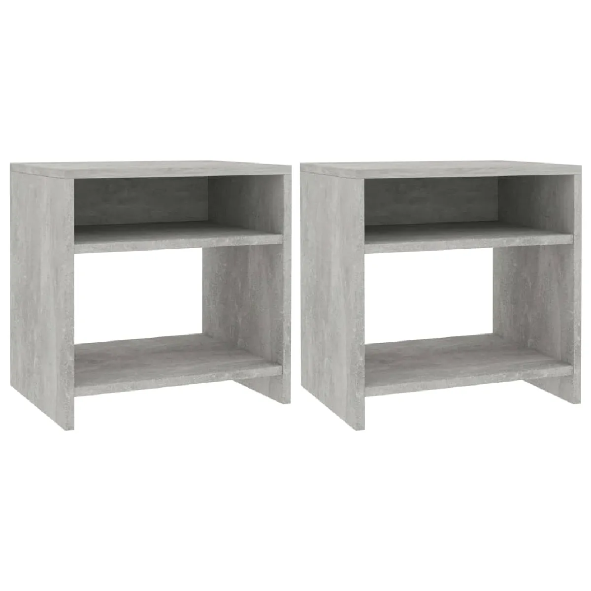 vidaXL Tables de chevet 2pcs béton