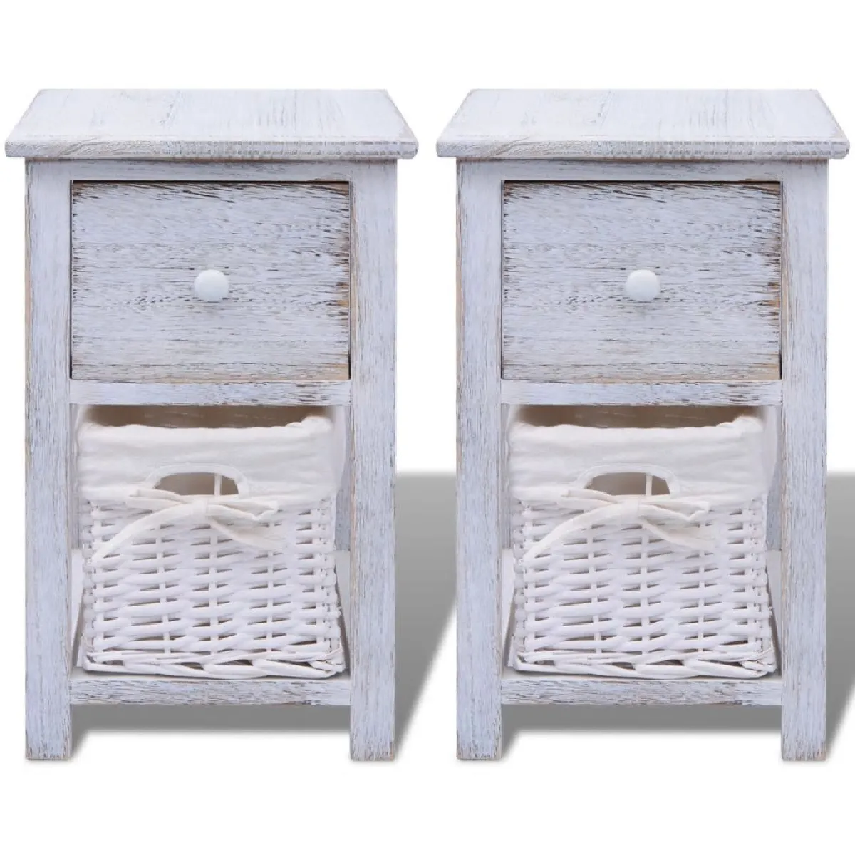 Helloshop26 Table de chevet avec tiroir - vue 2