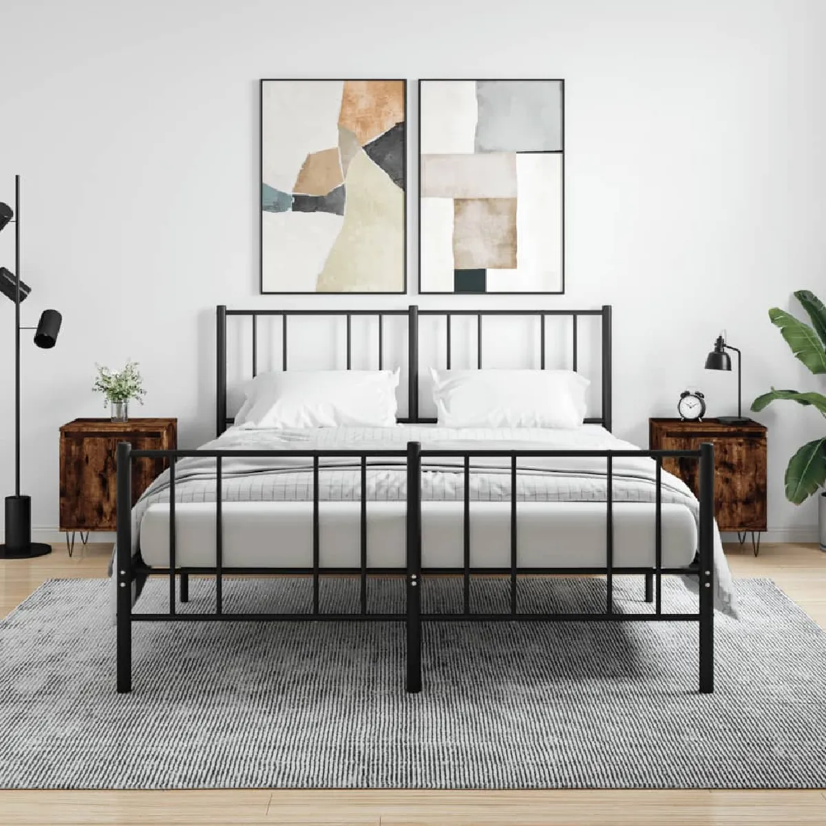 VidaXL Tables de chevet Chêne Fumé - vue 10