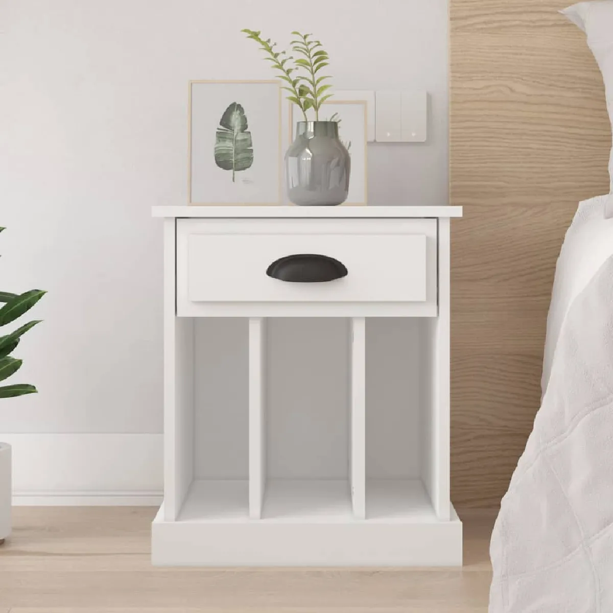 VIDAXL - Table de chevet - 43x36x50 cm - Blanc - Image 2