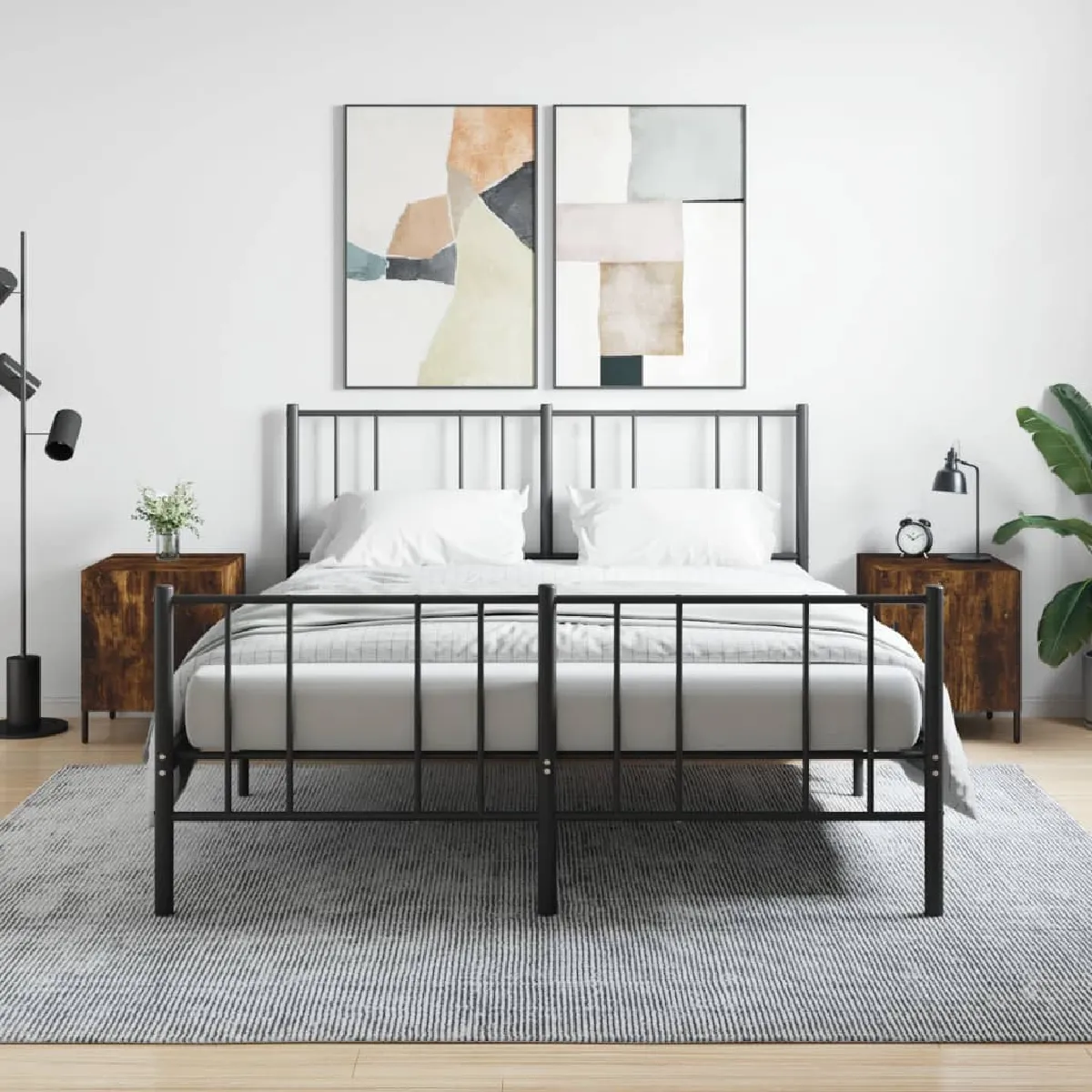 VidaXL Tables de chevet 2 pcs chêne fumé