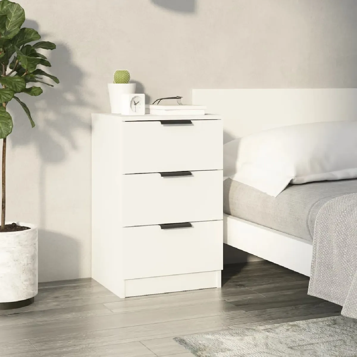Vidaxl Blanc Table De Chevet 40X36x65 Cm - Image 2