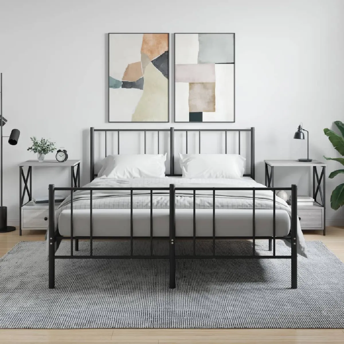 Vidaxl Gris Tables De Chevet - Sonoma