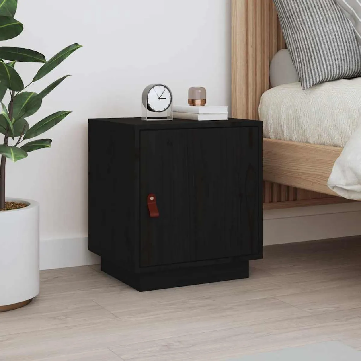 Vidaxl Noir Table De Chevet