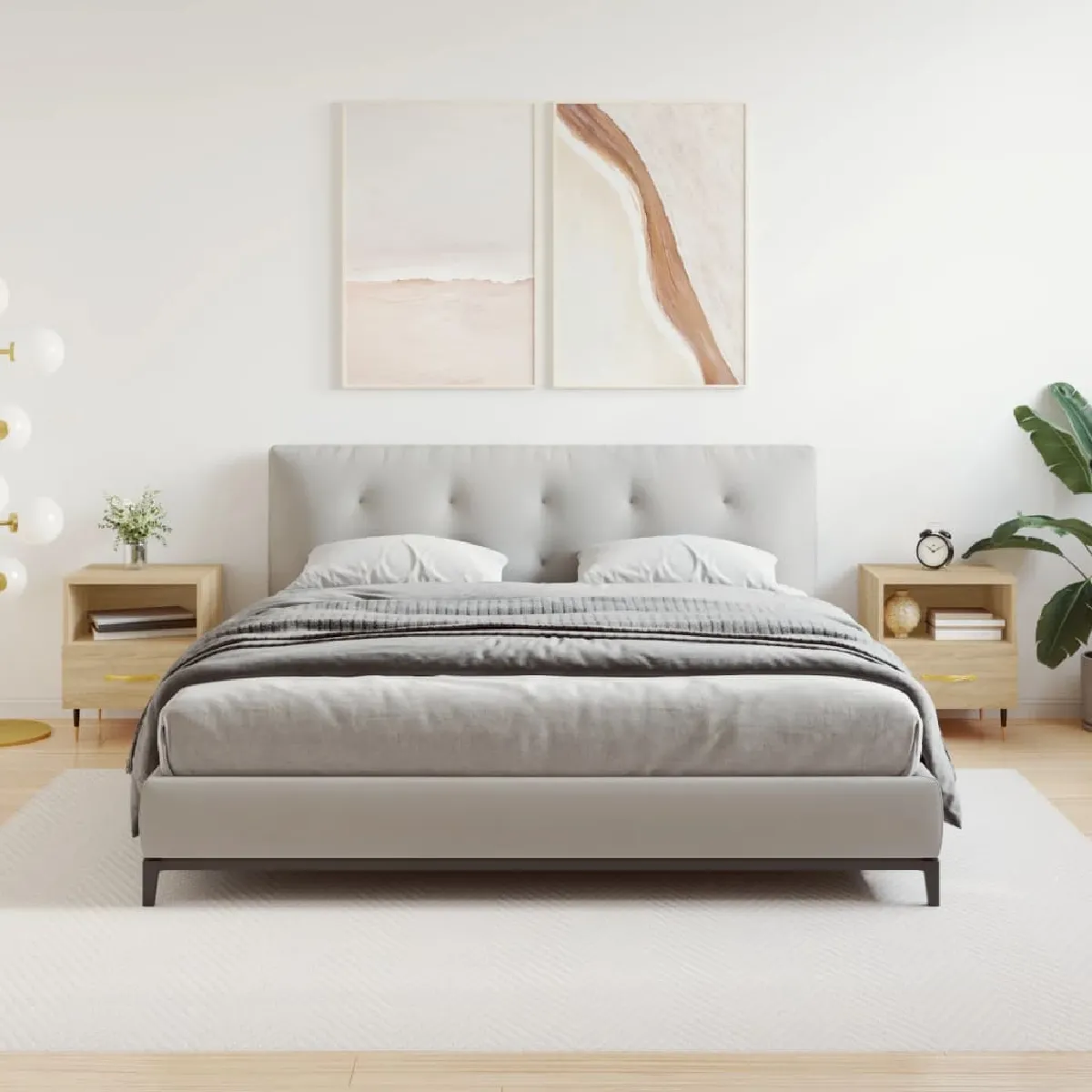 vidaXL Tables de chevet - Chêne sonoma