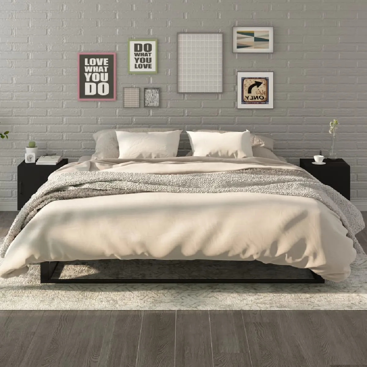 vidaXL Lot de Tables de Chevet