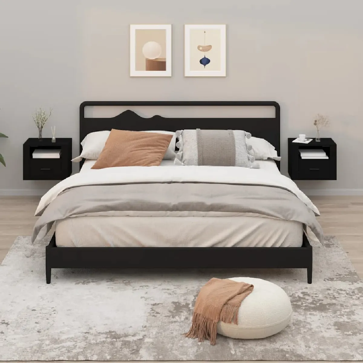 vidaXL Tables de Chevet Murales - vue 5