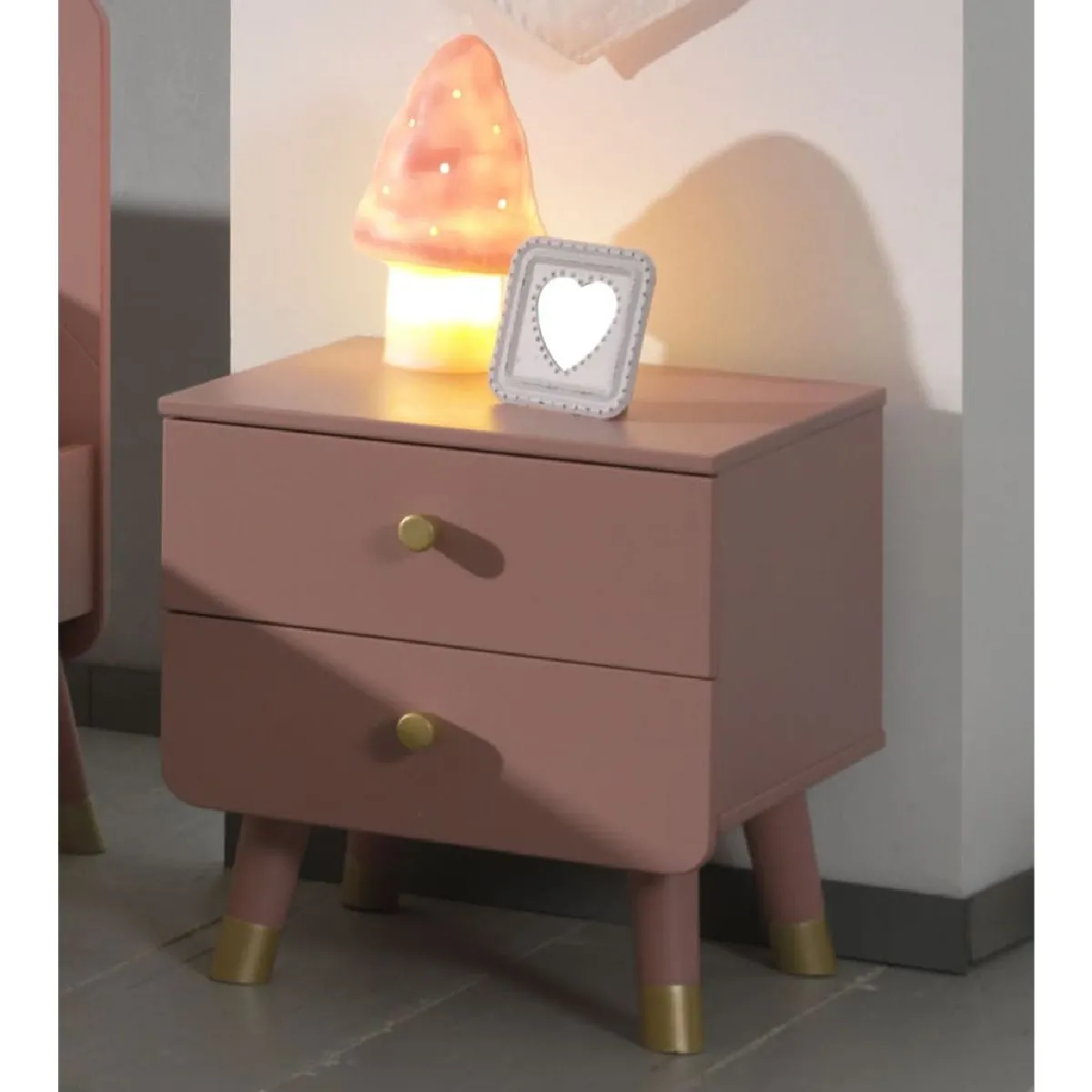 Vipack Rose Table De Chevet Billy