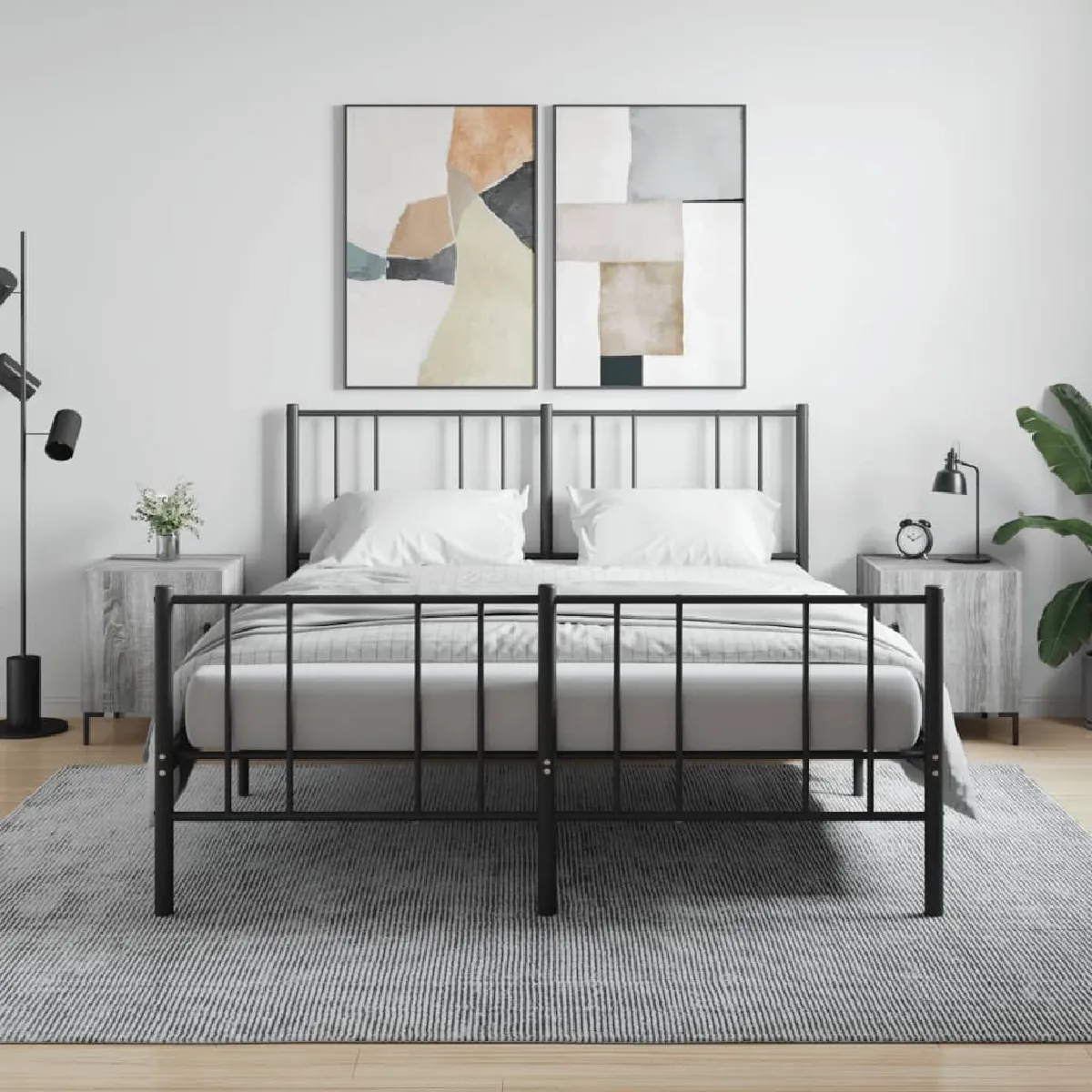 Vidaxl Gris Tables De Chevet 2 Pcs - Sonoma