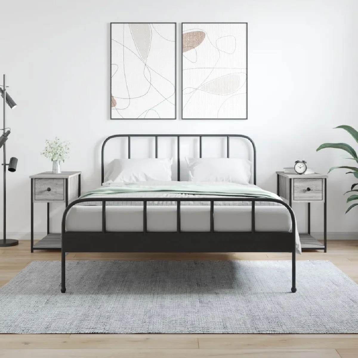 vidaXL Tables de chevet Lot de 2 Sonoma - vue 9