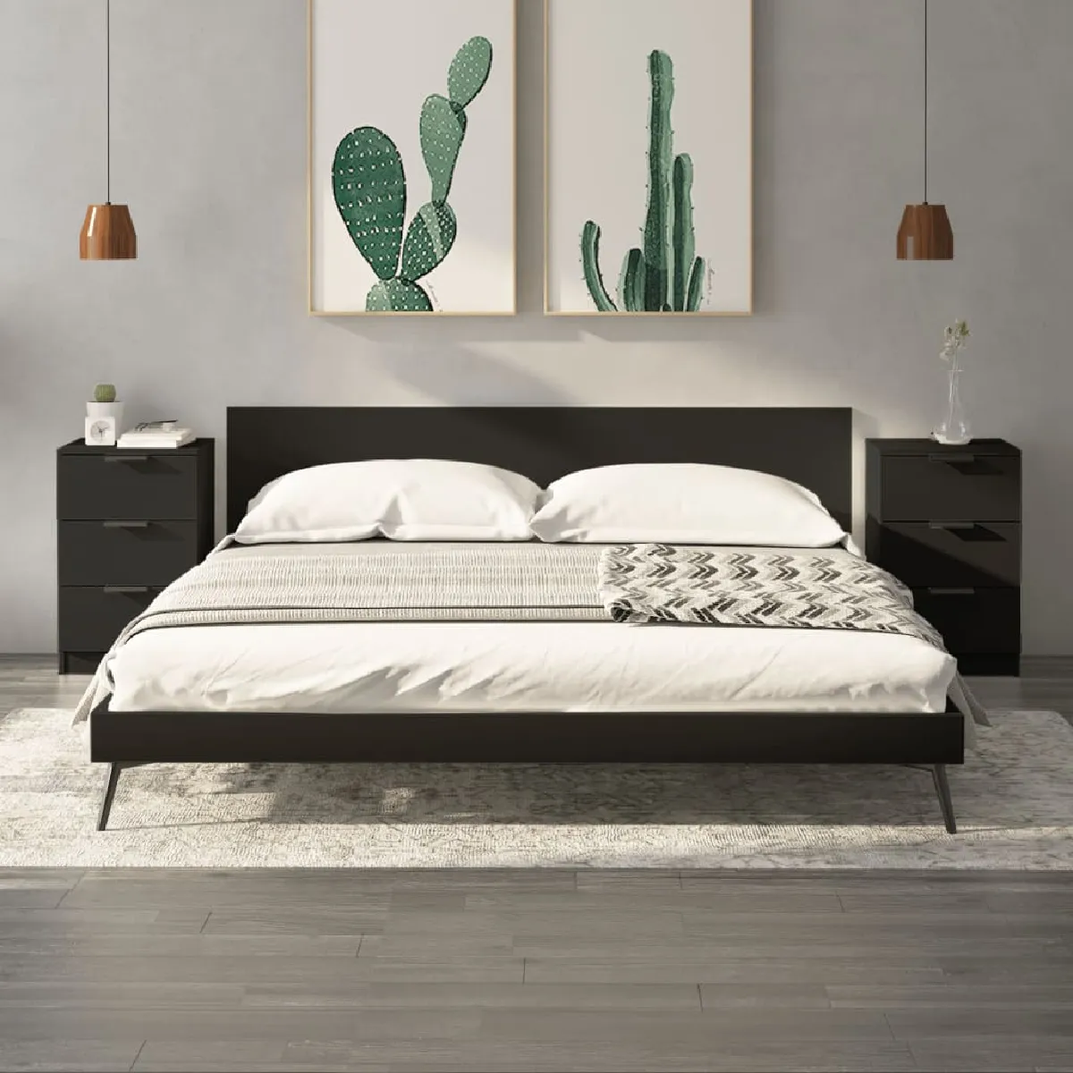 VIDAXL Tables de chevet 2 pièces - vue 2