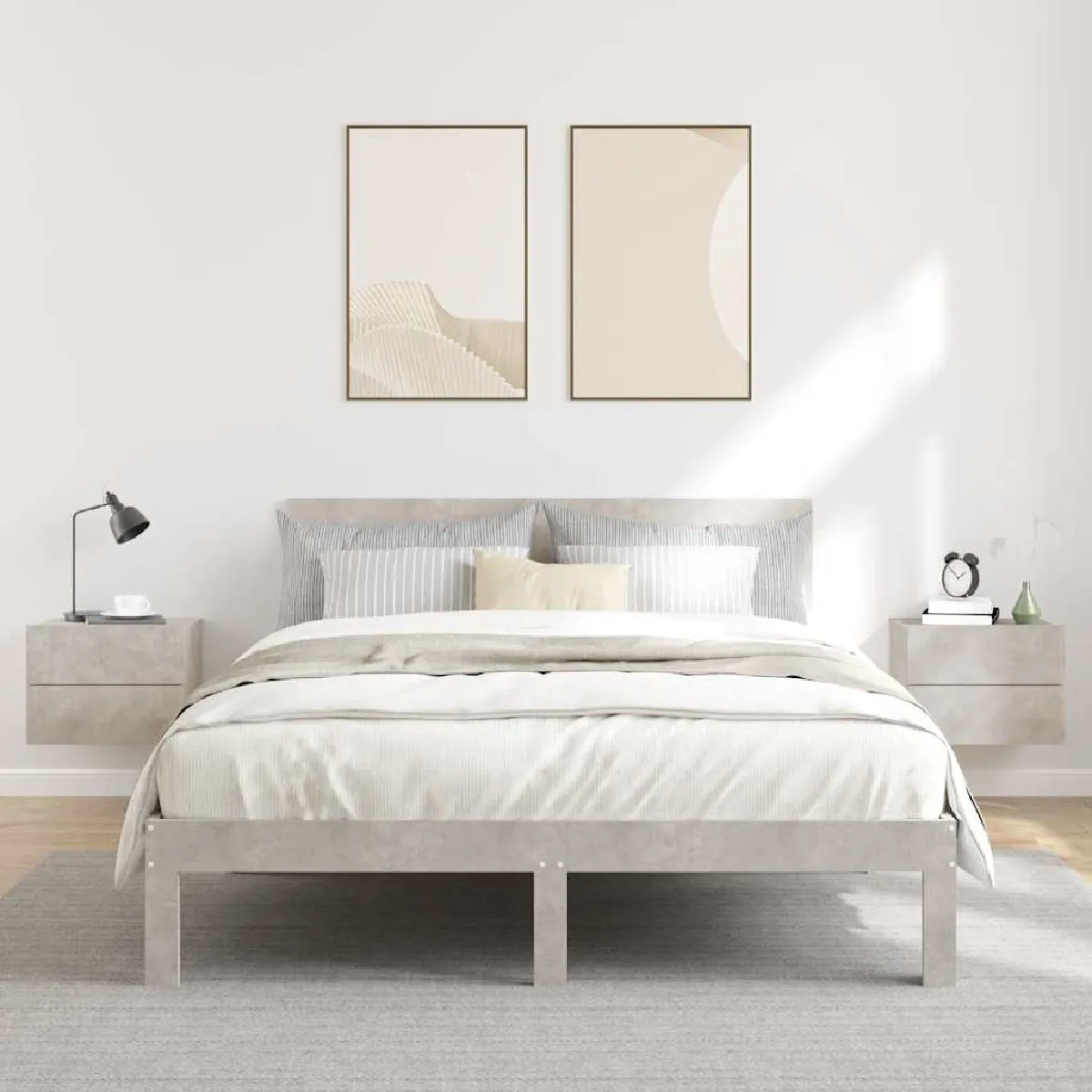 vidaXL Tables de chevet béton - vue 10