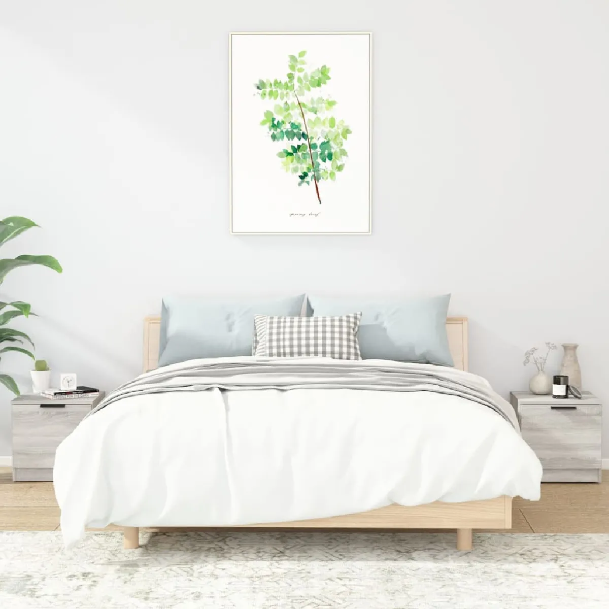 vidaXL Tables de chevet Lot de 2 Sonoma - vue 2