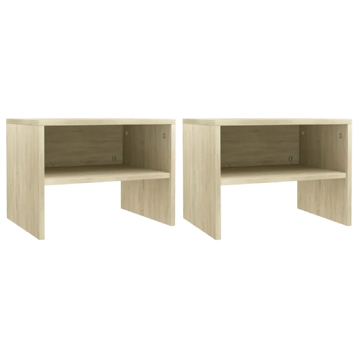 vidaXL Tables de chevet 2 pièces - Chêne sonoma
