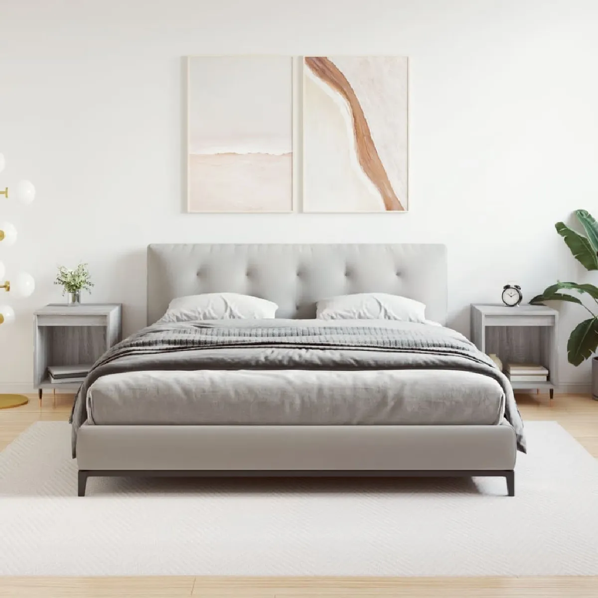 Vidaxl Gris Tables De Chevet