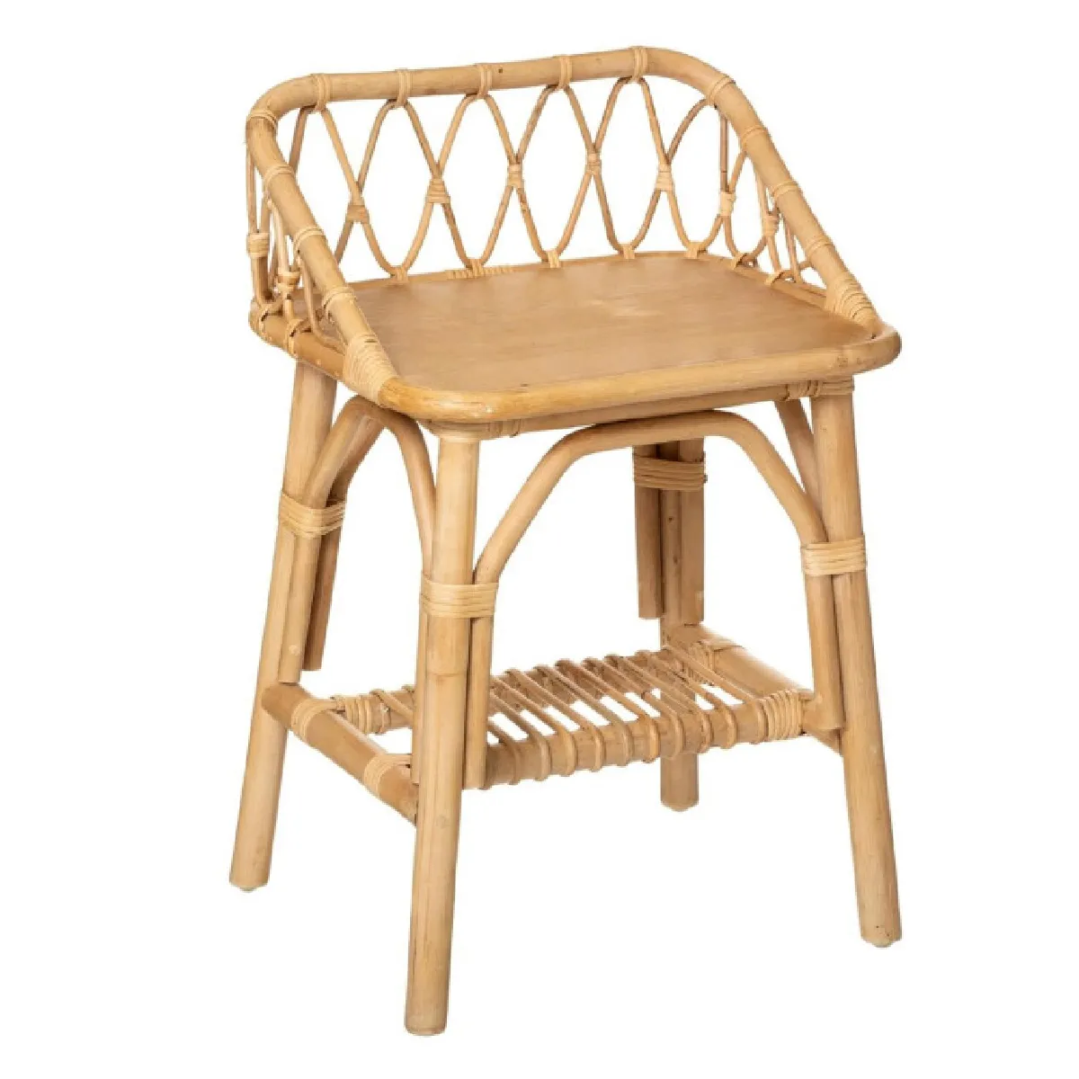 Atmosphera Table de chevet rotin - Beige